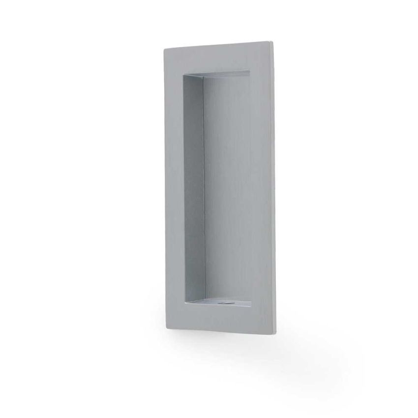 Picture of Alexander and Wilks Rectangular Flush Pull in Satin Chrome- AW911-100-SC