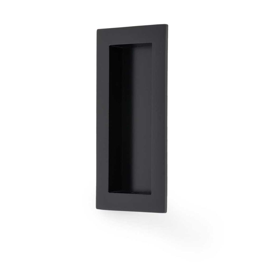 Picture of Alexander and Wilks Rectangular Flush Pull in Black- AW911-100-BL
