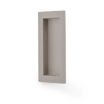 Picture of Alexander and Wilks Rectangular Flush Pull in Satin Nickel- AW911-100-SN