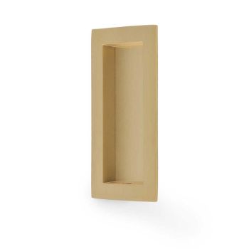 Picture of Alexander and Wilks Rectangular Flush Pull in Satin Brass PVD- AW911-100-SBPVD