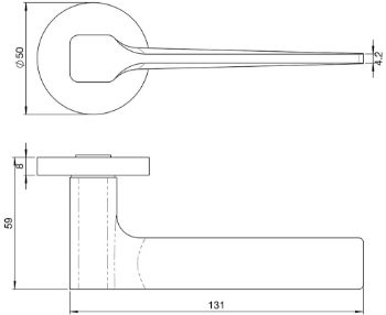 Picture of Manital Sonica Lever on Sprung Push-on Round Rose- SC5BLK