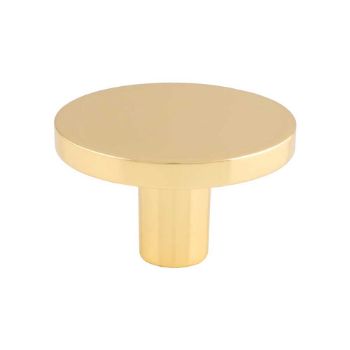 Picture of Circular Cupboard Knob In Polished Brass- FTD348BPB