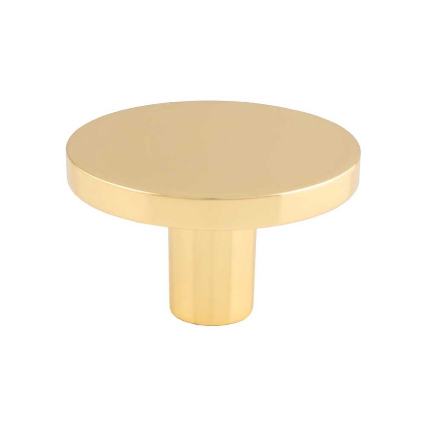Picture of Circular Cupboard Knob In Polished Brass- FTD348BPB