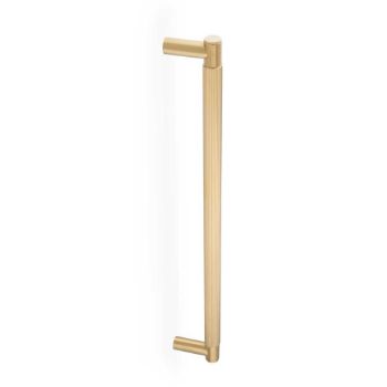 Picture of Alexander & Wilks Spitfire Reeded Pull Handle  - Satin Brass PVD - AW502-450-SBPVD