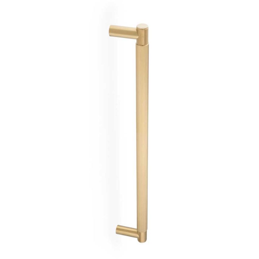 Picture of Alexander & Wilks Spitfire Reeded Pull Handle  - Satin Brass PVD - AW502-450-SBPVD