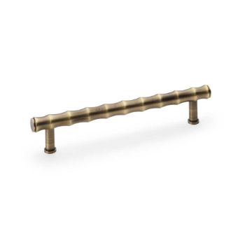 Picture of Bamboo T-bar Pull Handle in Antique Brass - AW809B-128-AB