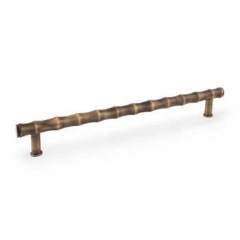 Picture of Bamboo T-bar Pull Handle in Antique Brass - AW809B-128-AB