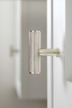 Picture of Reeded T-bar Cupboard Knob in Satin Brass - AW801R-55-SBPVD