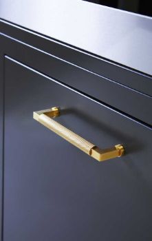 Picture of Camille Knurled Cupboard Pull Handle in Antique Brass - AW819-160-AB