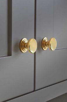 Picture of Waltz Round Cupboard Knob on Stepped Rose - AW825-PBL