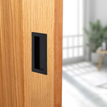 Picture of Alexander and Wilks Rectangular Flush Pull in Antique Brass- AW911-AB