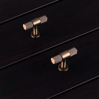 Picture of Anthracite Lines T-Bar Cabinet Knob - FTD711ANT