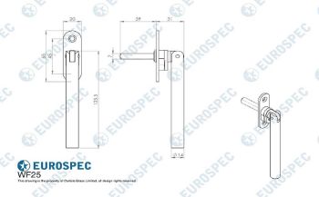 Picture of Satin Stainless Steel Espagnolette Handle - WF25SS