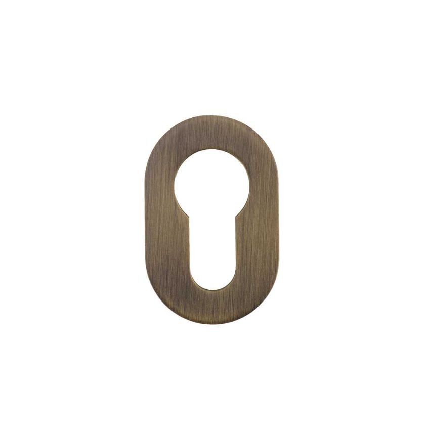 Picture of Rosso Tecnica Euro Profile Mini Escutcheon in Antique Brass Finish - RT001-MINI-AB