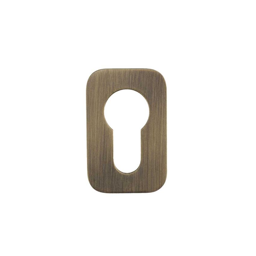 Picture of Rosso Tecnica Euro Profile Mini Squircle Escutcheon in Antique Brass Finish - RT001-MINISQ-AB