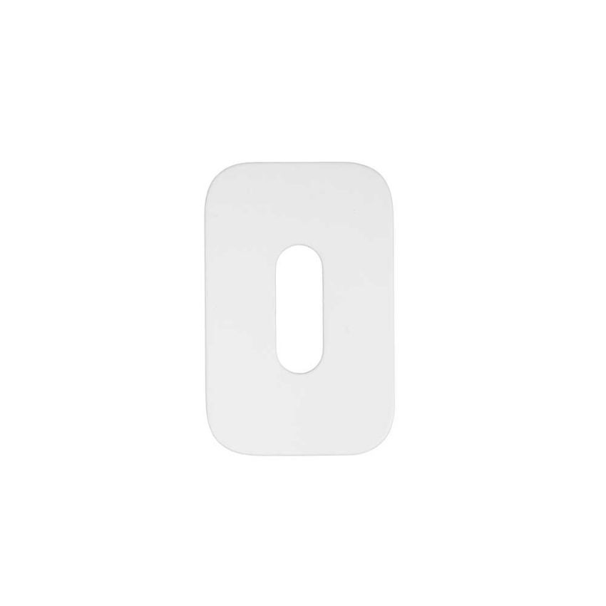 Picture of Rosso Tecnica Standard Profile Mini Squircle Escutcheon in Powder Coated  White Finish - RT002-MINISQ-PCW