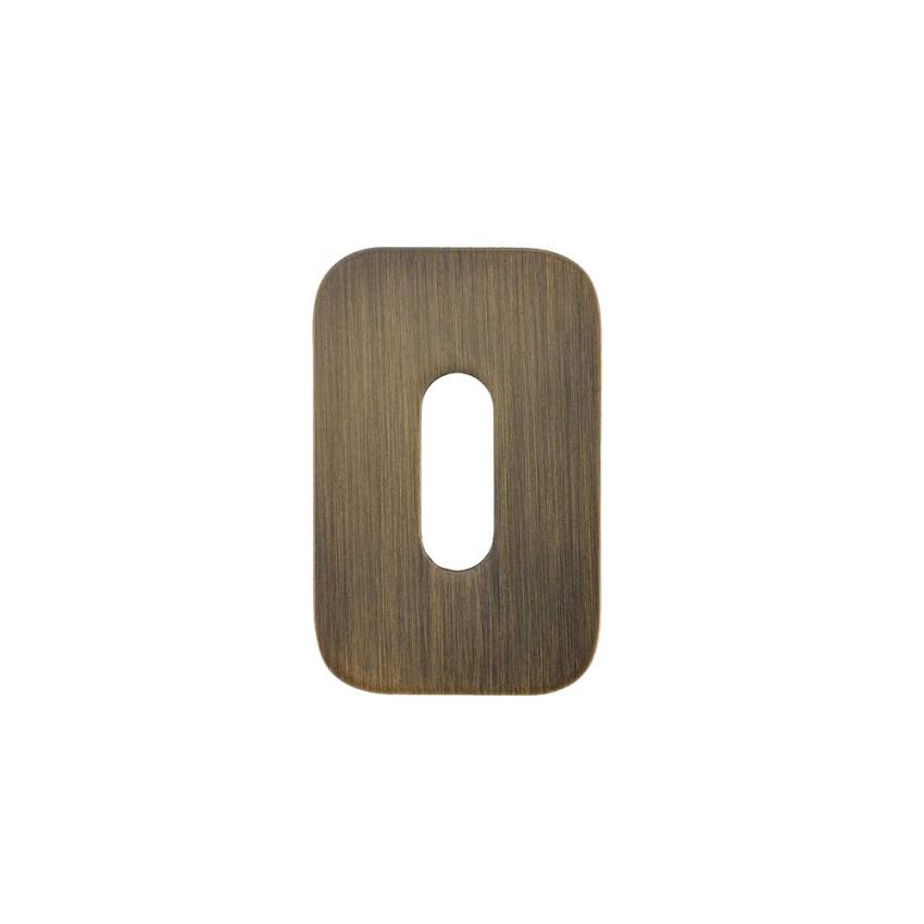 Picture of Rosso Tecnica Standard Profile Mini Squircle Escutcheon in Antique Brass Finish - RT002-MINISQ-AB