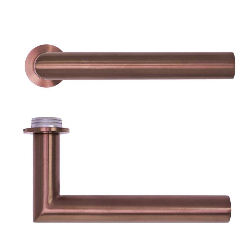 Picture of Rosso Tecnica Lugano Lever On Round Mini Rose- RT010-MINI-PVDBZ