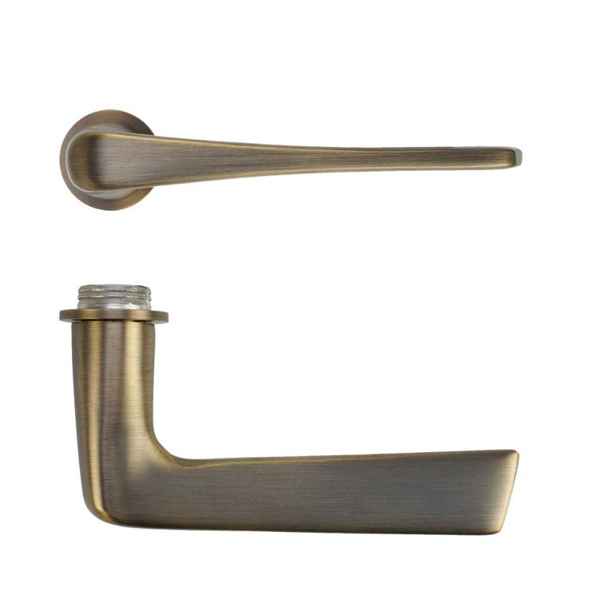 Picture of Rosso Tecnica Como Lever On Round Mini Rose- RT020-MINI-AB