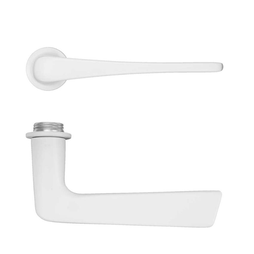 Picture of Rosso Tecnica Como Lever On Round Mini Rose- RT020-MINI-PCW