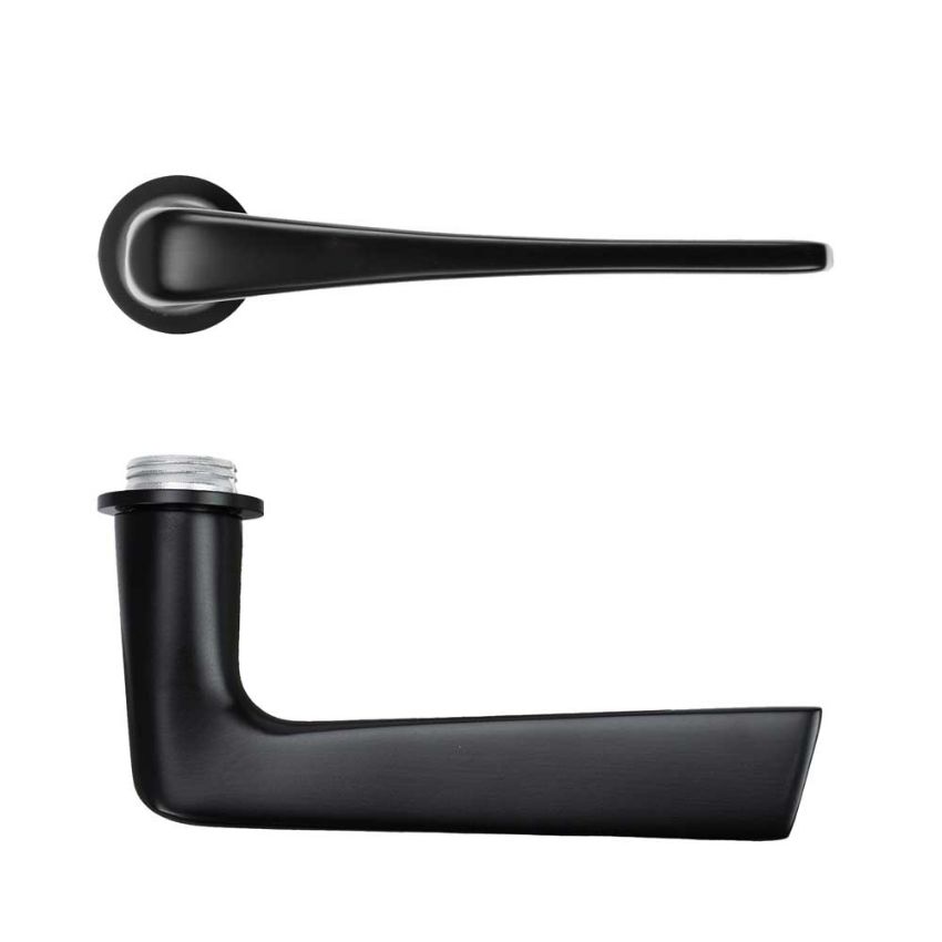 Picture of Rosso Tecnica Como Lever On Round Mini Rose- RT020-MINI-PVDBLK