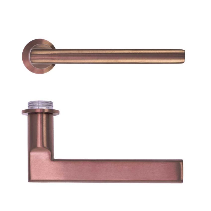 Picture of Rosso Tecnica Varese Lever On Round Mini Rose- RT040-MINI-PVDBZ