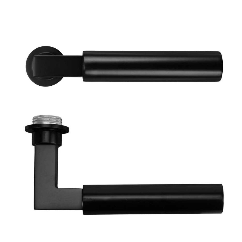 Picture of Rosso Tecnica Garda Lever On Round Mini Rose- RT050-MINI-PVDBLK