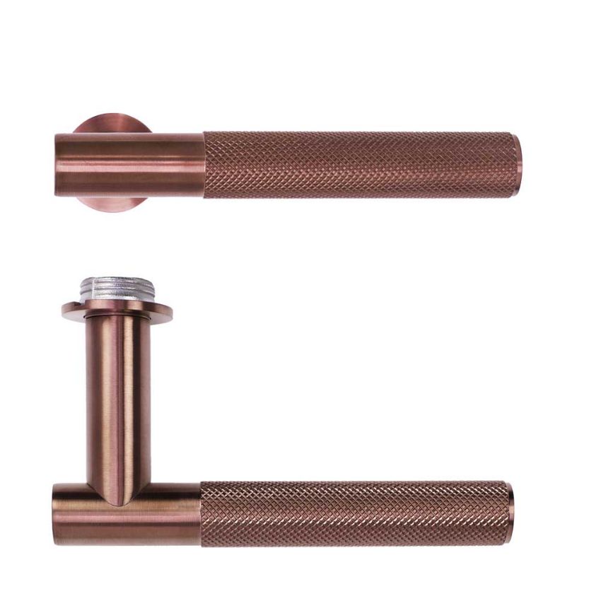Picture of Rosso Tecnica Orta Lever On Round Mini Rose- RT060-MINI-PVDBZ