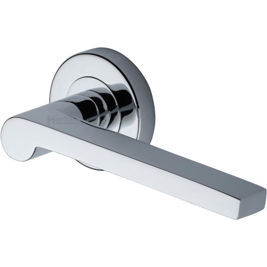Metro Mid Century Handles on a Rose in Polished Chrome - V6225-PC 