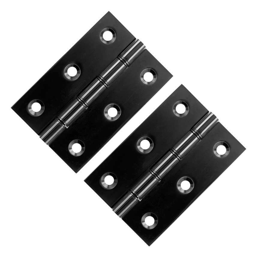Solid Brass Hinges 3" x 2" x 2.2mm in Black Nickel - AWH3222BN