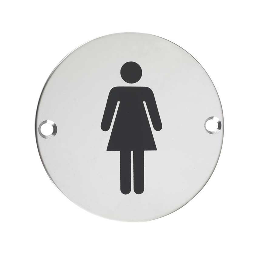 Stainless Steel Female Sex Sign - ZSS02PS