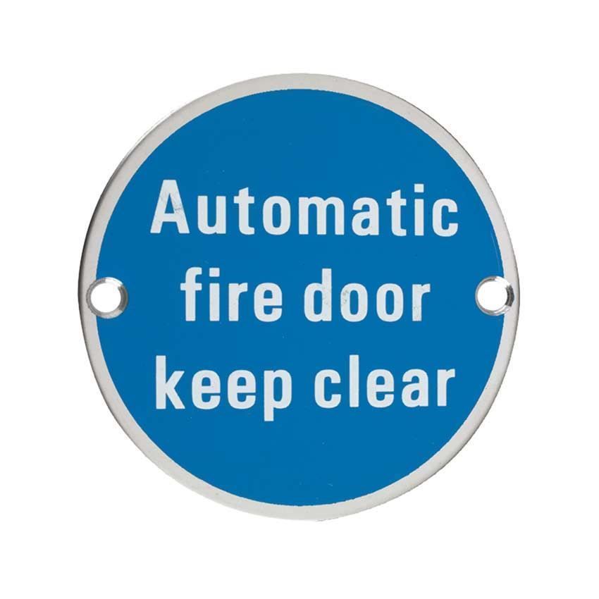 Automatic Fire Door Keep Clear symbol - ZSS12PS