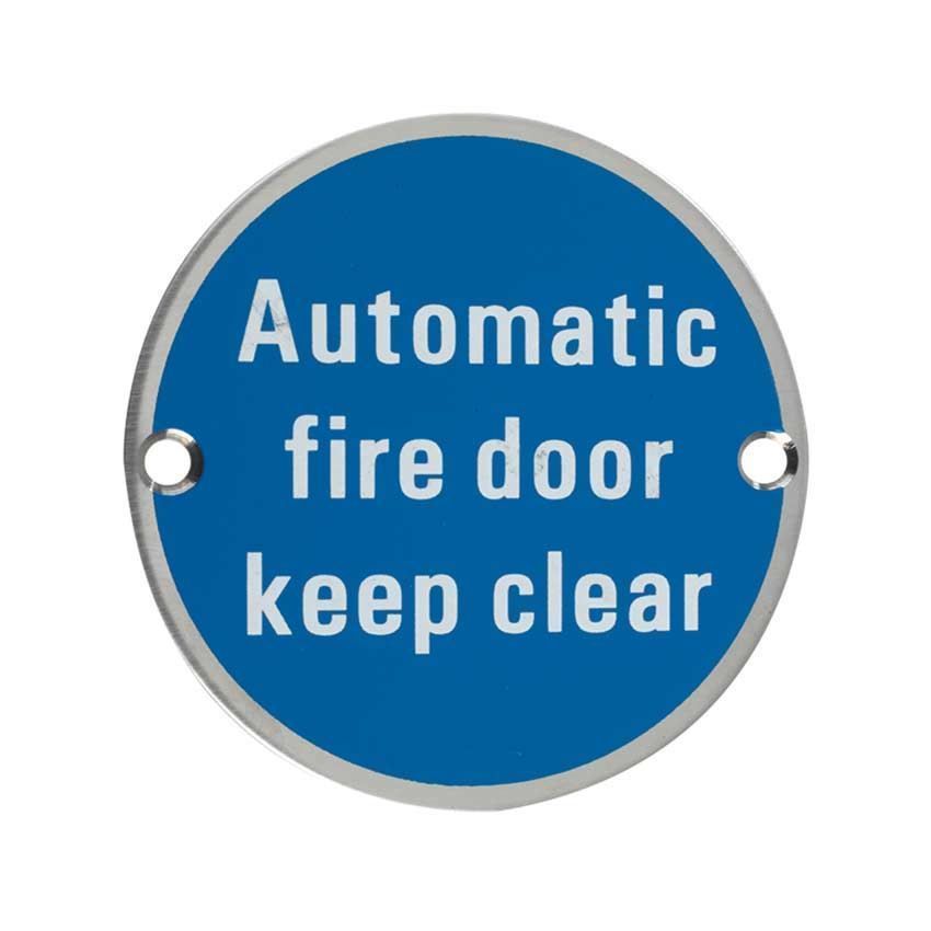 Automatic Fire Door Keep Clear symbol - ZSS12SS