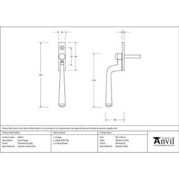 Polished Stainless Steel Avon Espag - 49833