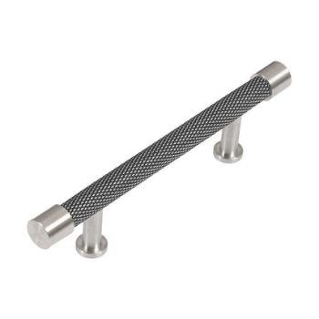 Immix Knurled Stainless Steel Cabinet Pull Handle 96mm Centres - IMX1001-S