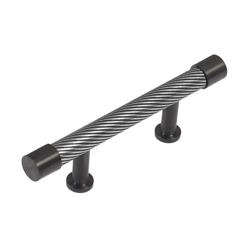 Immix Spiral True Black Cabinet Pull Handle 64mm centres IMX3001-B
