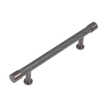 Immix Spiral Graphite Cabinet Pull Handle 128mm centres- IMX3003-GR