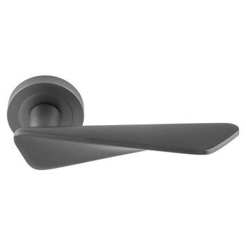 Intona lever on round rose in anthracite - IN5ANT
