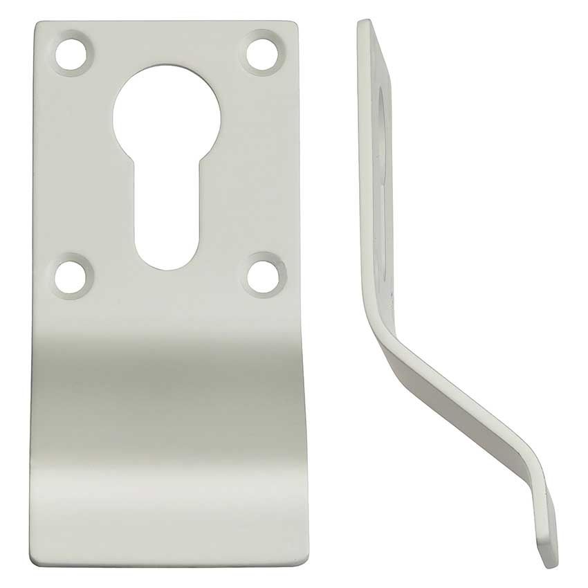 Picture of Euro Profile Cylinder Latch Pull in Powder Coated White - ZAS16-PCW