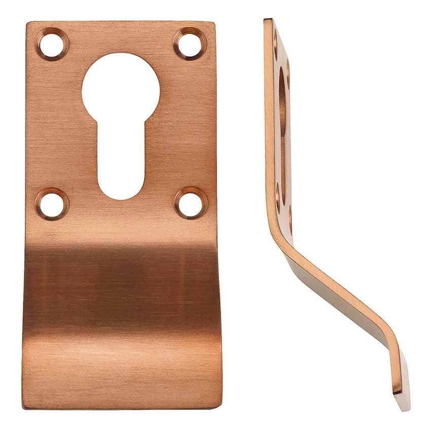 Picture of Euro Profile Cylinder Latch Pull in "Tuscan" Rose Gold - ZAS16-TRG