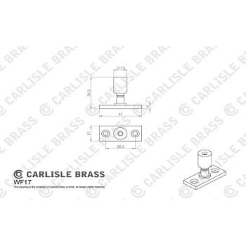 Picture of Locking Window Casement Stay Pin in Satin Brass - WF17SB
