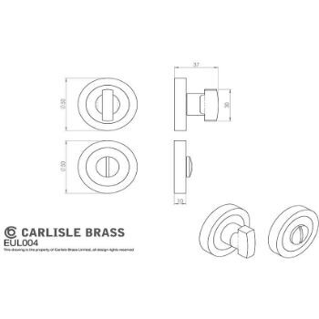 Picture of Carlisle Brass WC Turn and Release - Matt Bronze - EUL004MBRZ