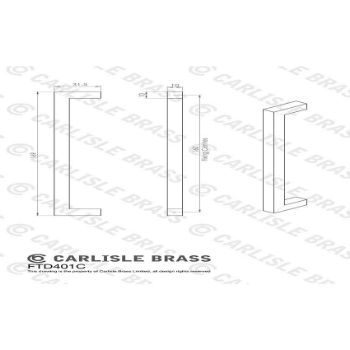 Picture of Carlisle Brass Block Handle in Polished Chrome - FTD401CP
