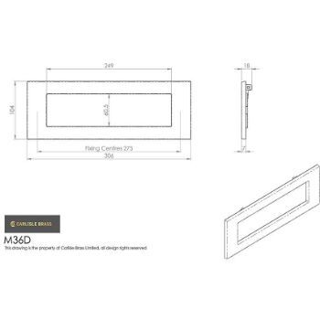 Picture of 306 x 104mm Plain Letter Plate - M36DCP