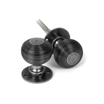 Picture of Pewter Heavy Beehive Mortice/Rim Knob Set - 46403
