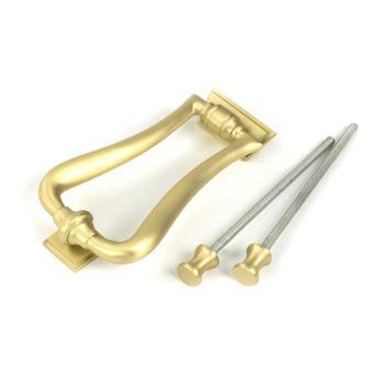 Picture of Satin Brass Slimline Art Deco Door Knocker - 50886