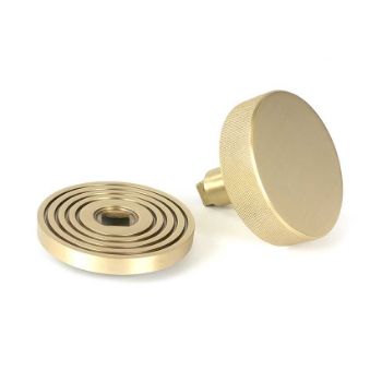 Picture of Satin Brass Brompton Centre Door Knob (Beehive) - 50895
