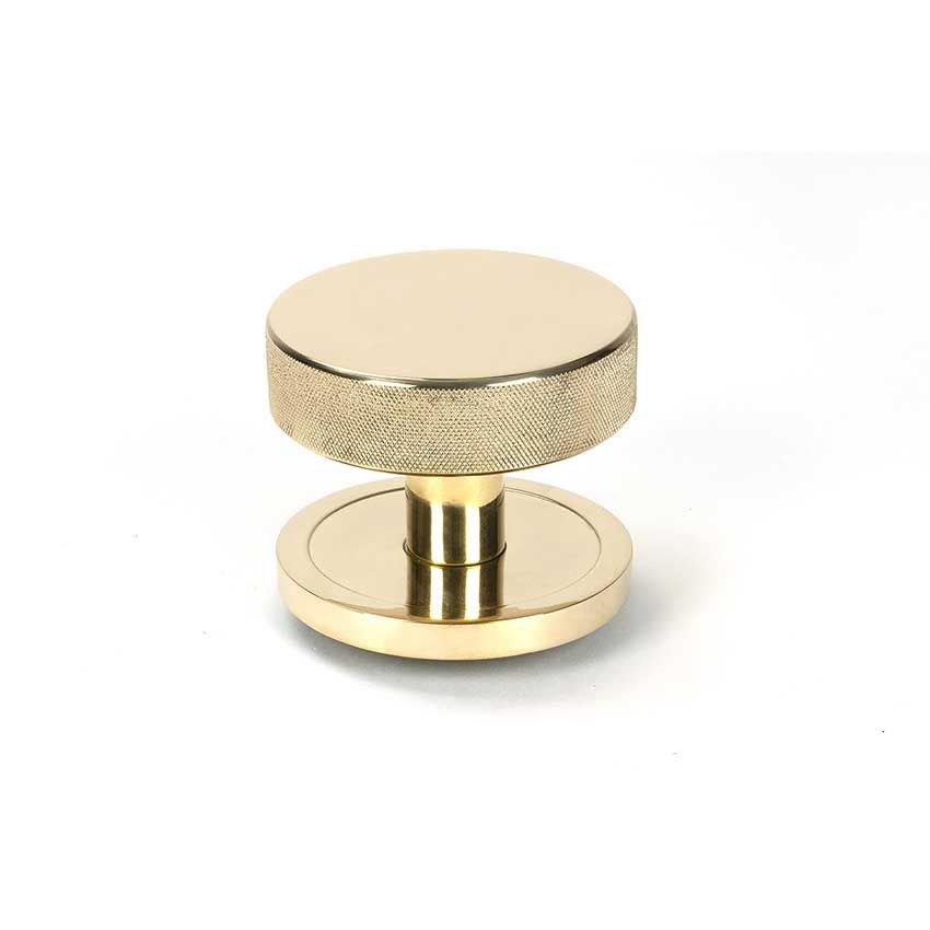 Picture of Polished Brass Brompton Centre Door Knob (Plain) - 50826