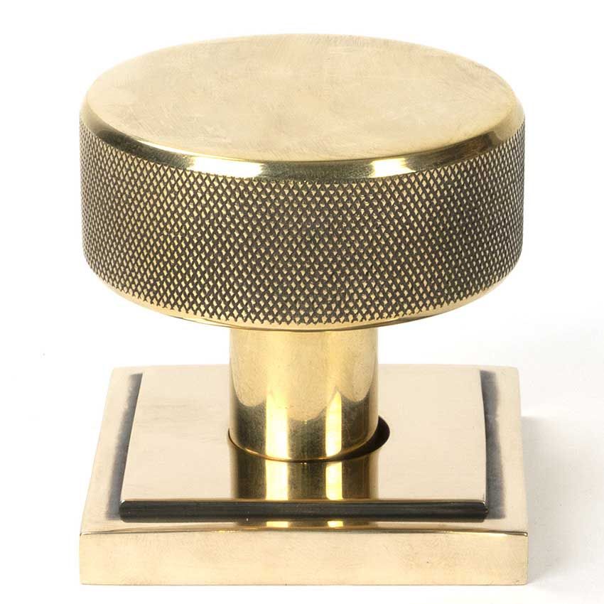 Picture of Aged Brass Brompton Mortice/Rim Knob Set (Square) - 46777