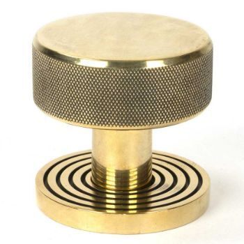 Picture of Aged Brass Brompton Mortice/Rim Knob Set (Beehive) - 46776
